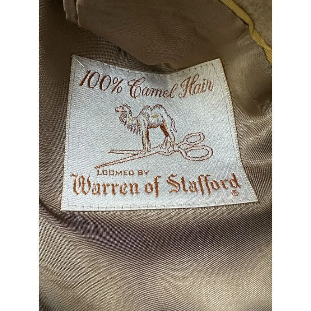 44R Vintage Kuppenheimer Soft Tan Camel Hair 2-Button Sport Coat Blazer Jacket